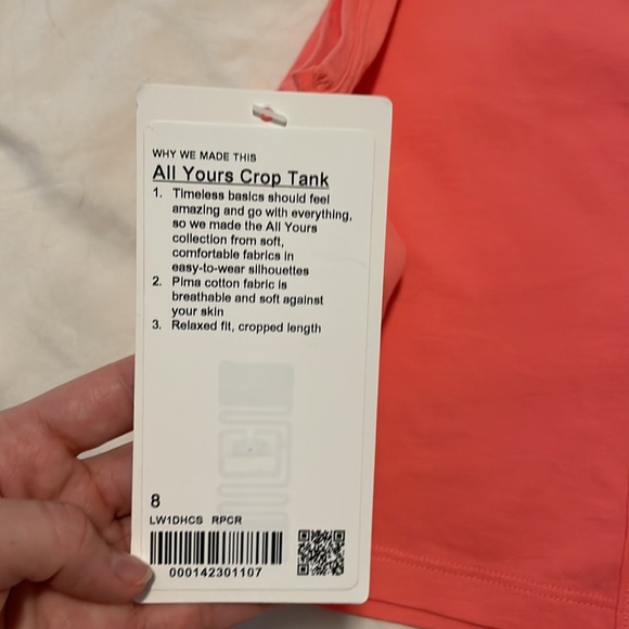 Lululemon All Yours Crop Tank Top - Picture 5 of 6